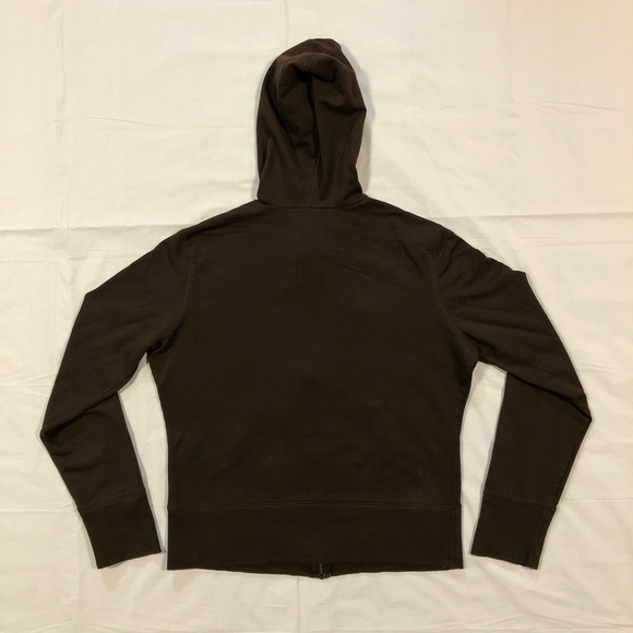 Calvin Klein Women’s Long Sleeve 100% Cotton Full Zip Hoodie Brown Sweatshirt L - Picture 7 of 11